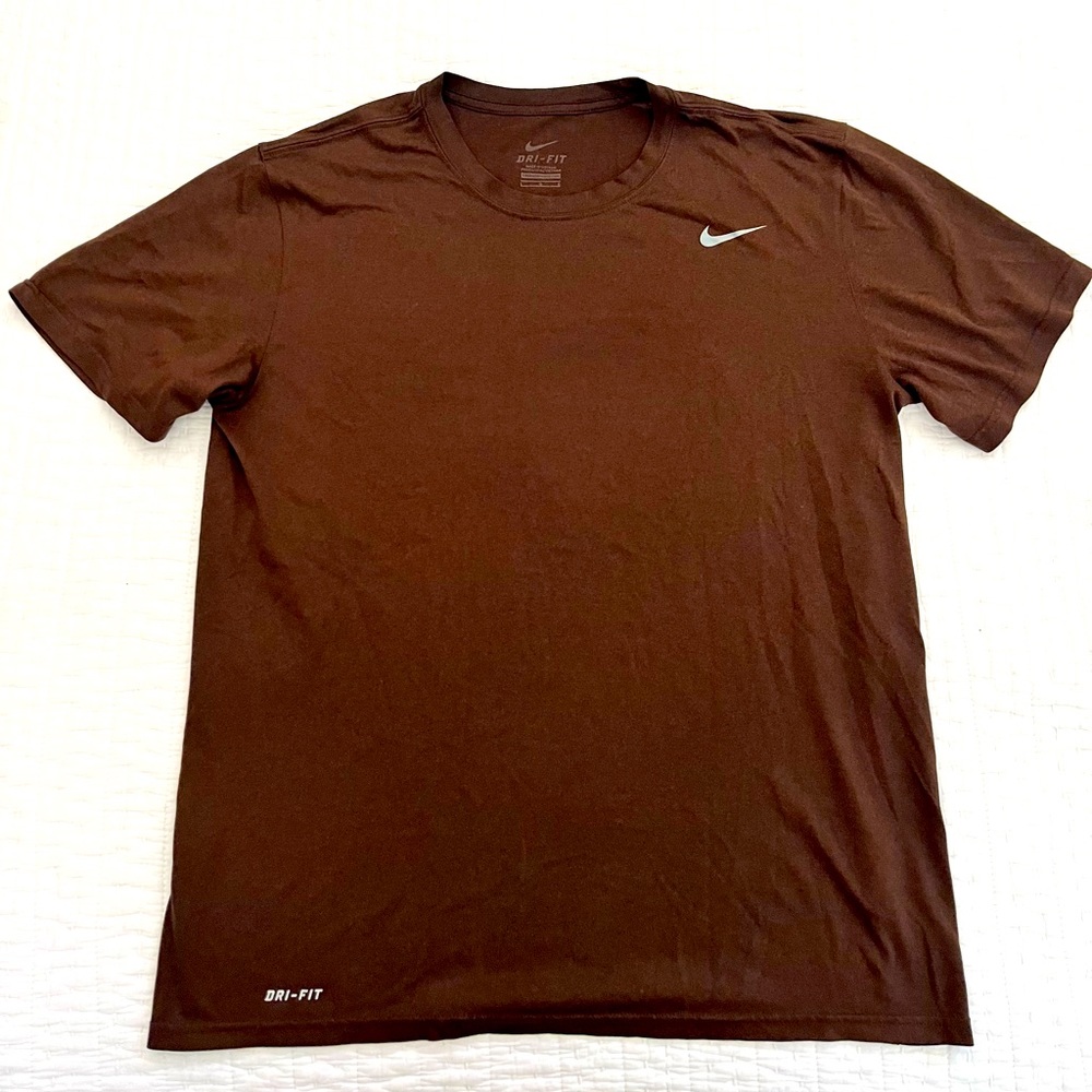 Men’s Nike Dri-Fit Brown T-shirt - Size L, Gently Worn